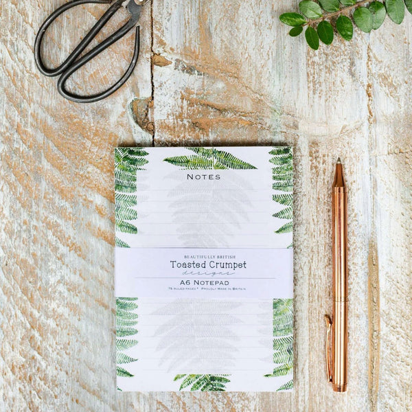 Woodland Fern A6 Notepad