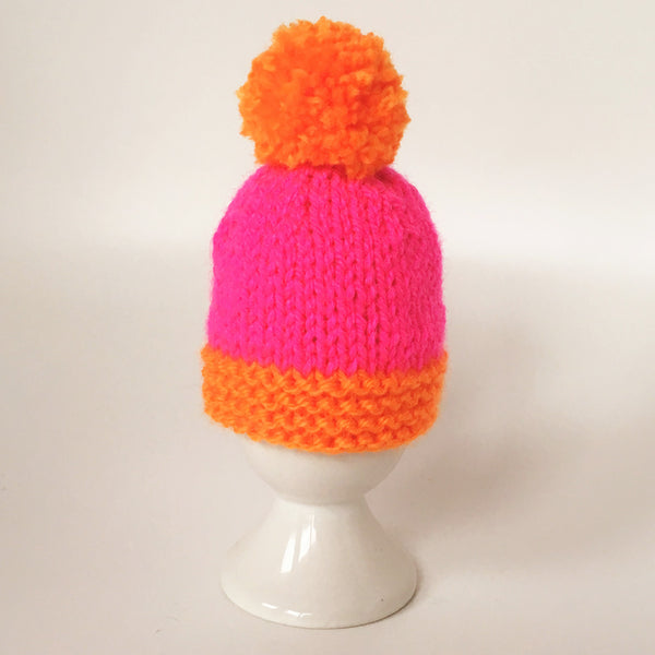 Knitted Egg Cosy with Pom Pom