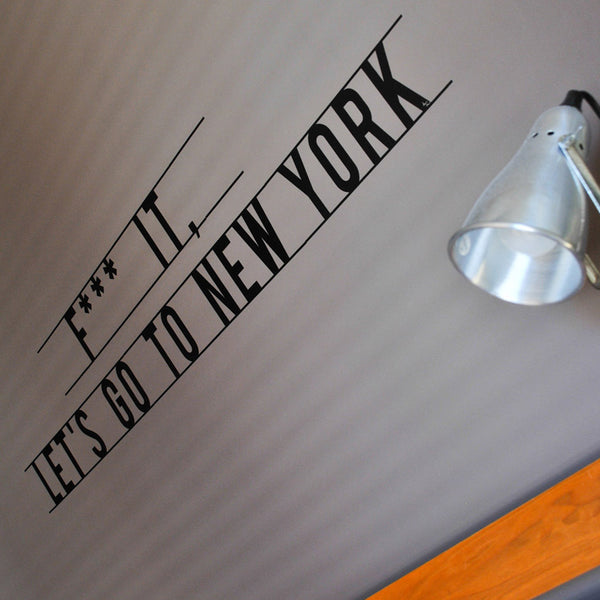 Let's go to New York decal